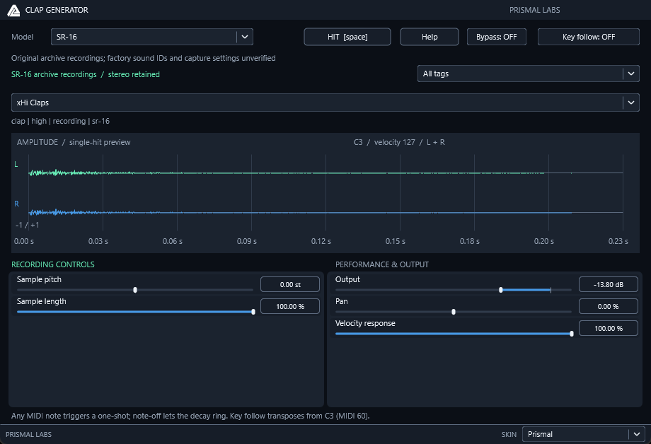 ClapGenerator native editor