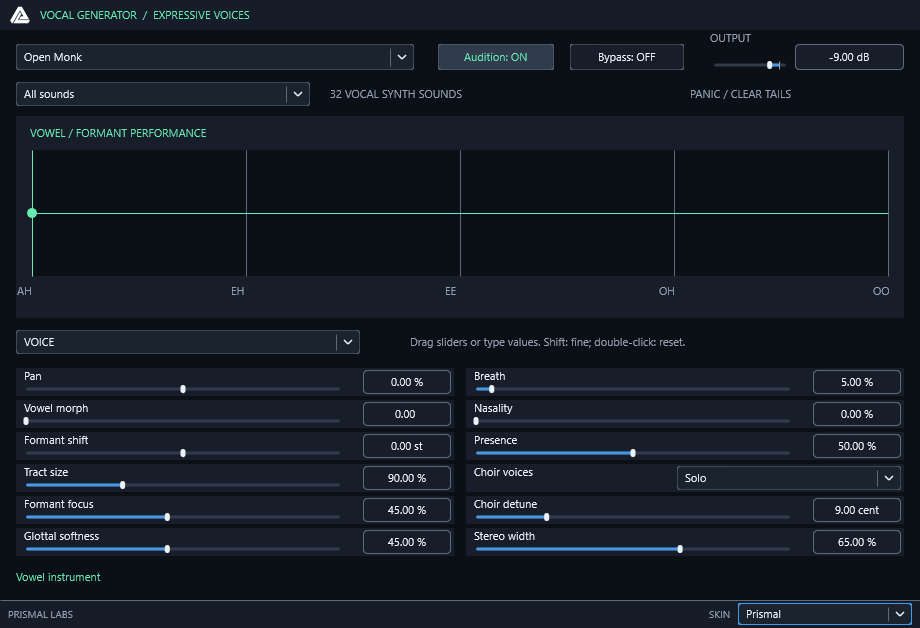 VocalGenerator native editor